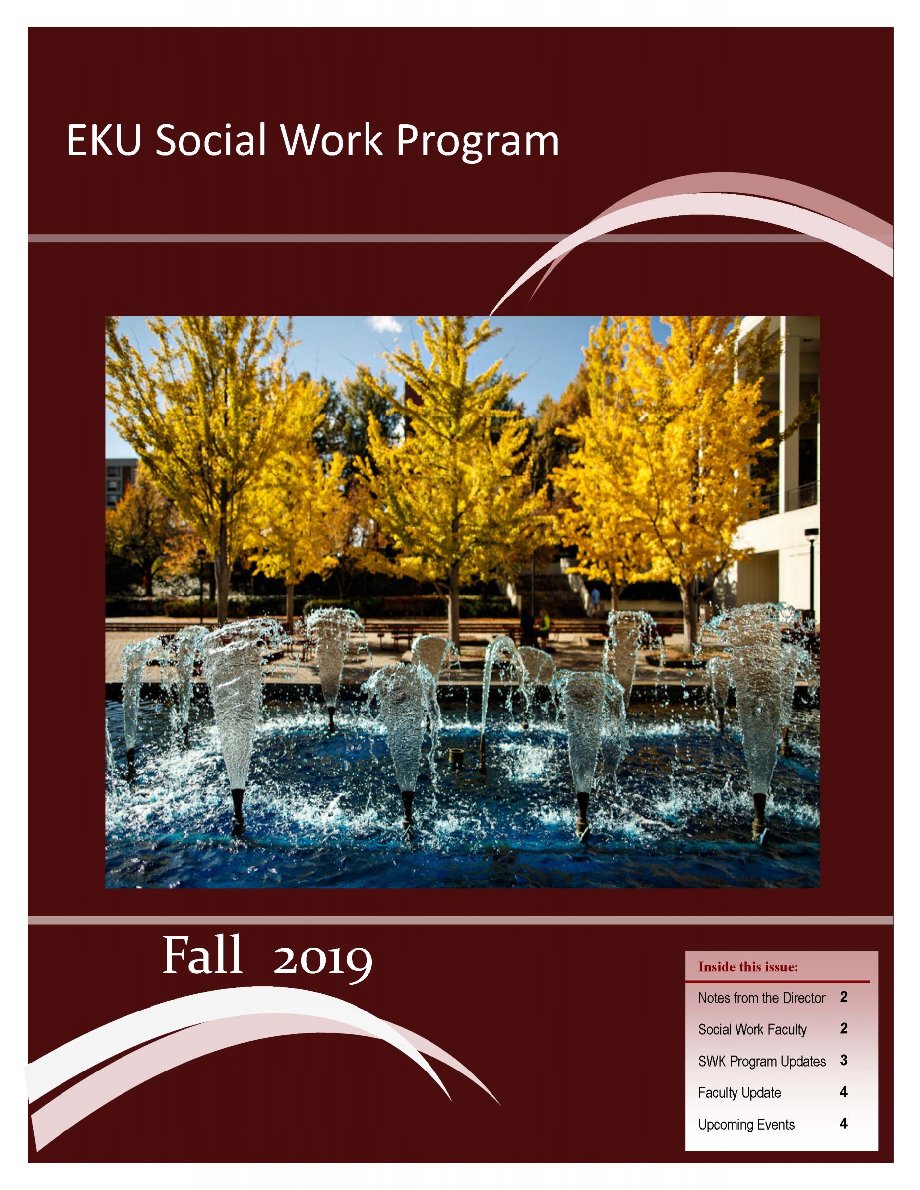 EKU Social Work Program Fall 2019 Newsletter Department Of Social